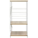 Microwave Cabinet White and Oak 60x39.6x79.5 cm Engineered Wood 288237