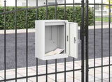 Mailbox with Storage with Door White 30 x 20 x 55 cm Steel 874948