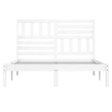 Bed Frame without Mattress White 120x190 cm Small Double Solid Wood Pine 3100994