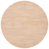 Round Table Top 90x4 cm Untreated Solid Wood Oak 342913