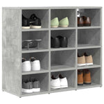 Shoe Cabinet Concrete grey 77.5 x 30 x 67 cm Engineered wood 808715