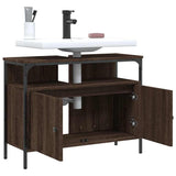 Bathroom Sink Cabinet Brown Oak 80x30x60 cm Engineered Wood 842445