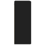 TV Wall Cabinet 2 pcs Black 30 x 31 x 80 cm Engineered Wood 892292