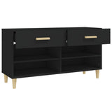 Shoe Cabinet Black 102x35x55 cm Engineered Wood 812817