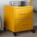 ZNTS Bedside Cabinet Mustard Yellow 36x39x43.5 cm Steel 846632