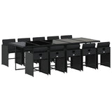 Garden Dining Set Black 3211111
