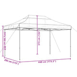 Foldable Party Tent Pop-Up Orange 440x292x315 cm 4004961