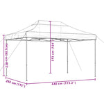 ZNTS Foldable Party Tent Pop-Up Taupe 440x292x315 cm 4004962