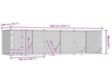 Outdoor Dog Kennel Silver 6x2x2 m Galvanised Steel 3190459