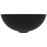 146986 Bathroom Sink Ceramic Matt Black Round