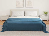Throw Blanket Navy Blue 350 x 270 cm Fleece 42017136