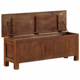 328310 Storage Box 110x30x40 cm Solid Mango Wood