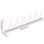 5-row Stainless Steel Bird & Pigeon Spikes Set of 40 20 m 149134