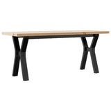 Coffee Table Y-Frame 110x40x45.5 cm Solid Wood Pine and Steel 3282777