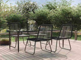 5 Piece Garden Dining Set Black 3156508