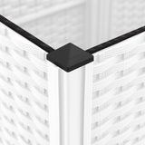 Garden Planter with Trellis White 80x40x121.5 cm PP 153281