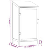 Garden Shed Anthracite Solid fir wood Compact Garden Shed 152180