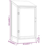 Garden Shed White 55x52x112 cm Solid Wood Fir 152179
