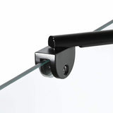 Bath Shower Screen Black and Transparent 116 x 68 x 128 cm 42018558