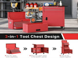 Three-Part Steel Locking Tool Chest - Red T3398P425129