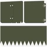 Lawn Edging 20 pcs 103 x 20 cm Steel Olive Green 8008381