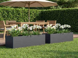 Garden Planter 2 pcs Anthracite 80 x 30 x 30 cm 8005209