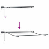 Retractable Awning Manual White 300 x 250 cm Fabric 3330074