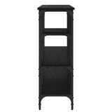Console Table Black oak 160 x 29 x 80 cm Engineered wood 883558