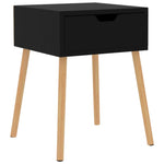 ZNTS Bedside Cabinet High Gloss Black 40x40x56 cm Engineered Wood 326809