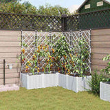 Garden Planter 5 pcs White 120 x 120 x 142 cm PP 42002924