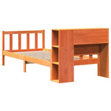 Bookcase Bed without Mattress Wax Brown 75x190 cm Small Single Solid Wood 3322113