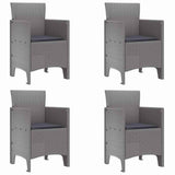 Garden Dining Set 5 pcs Light Grey Polypropylene 3378550
