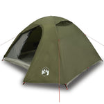 ZNTS Camping Tent Dome 3-Person Olive Green Waterproof 4009615