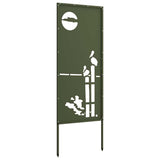 Garden Privacy Screen Olive green 50 x 140 cm Cold-rolled steel 876318