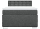 Box Spring Bed with Mattress Dark Grey 90x200 cm Fabric 3285786