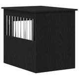 Dog Crate Furniture Black Oak 55x75x65 cm Engineered Wood 862175