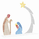 Nativity Scene Warm White 149 x32 x 127.5 cm Polyester 42019623
