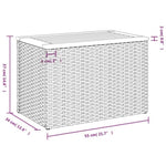 Garden Side Tables 2pcs Black 55x34x37cm Poly Rattan Solid Wood 365980