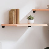 Wall Shelf 60x50x cm Untreated Solid Wood Oak 363531