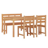 4 Piece Garden Dining Set Solid Wood Teak 3157197