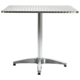 Garden Table Silver 80x80x70 cm Aluminium 48716