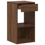 ZNTS Bedside Cabinets with Drawer 2 pcs Brown Oak 35x34x66.5 cm 858726