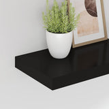 Floating Wall Shelves 4 pcs Black 40x23x3.8 cm MDF 323828