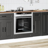 Oven Cabinet "Kalmar" Black Engineered Wood 853518
