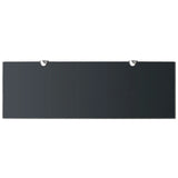 Floating Shelf Set of 2 Black Tempered safety glass, Zinc alloy 3051529