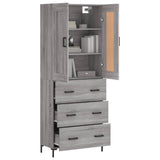 Highboard Grey Sonoma 69.5x34x180 cm Engineered Wood 3199751