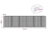 Gabion with 3.5 mm Wire and 5x2.5 cm Mesh 550x30x200 cm 3461813