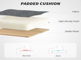 Executive Office Chair, Linen Fabric Computer Desk Chair with Double-Layer Back Cushion, Tilt T3398P377424