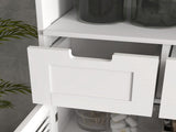 Three-Part Bathroom Storage Unit, with Shelf, Drawers & Cupboard - White T3398P329942