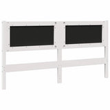 Upholstered Headboard White 160 cm Solid Pine Wood 879058